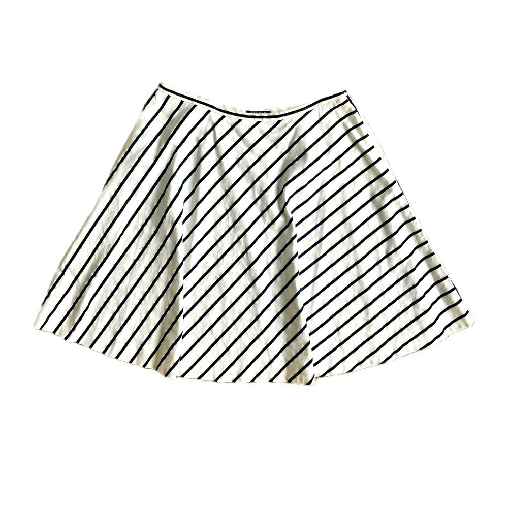 Lauren Ralph Lauren striped midi swing skirt 100% cotton